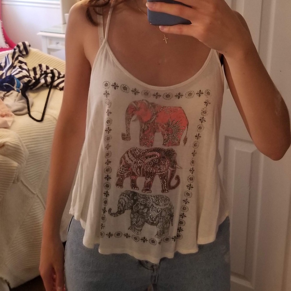 Draped Elephant Racerback Tank - Picture 2 of 4